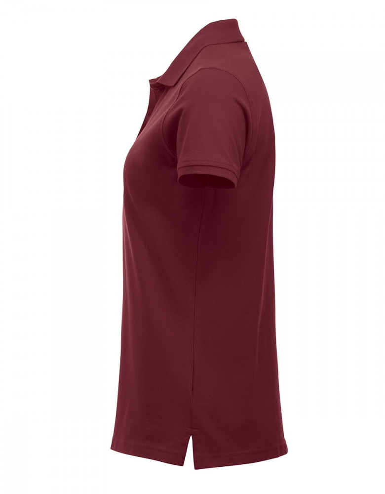 Günstige Poloshirts Damen Bordeaux  – taillierter Schnitt, ideal für Arbeit und Freizeit