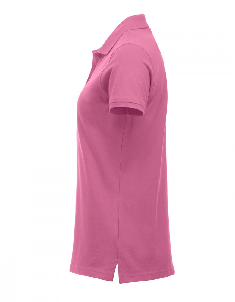 Damen Poloshirt rosa mit tailliertem Schnitt, Kurzarm und Kragen – perfekt für Praxis oder Service