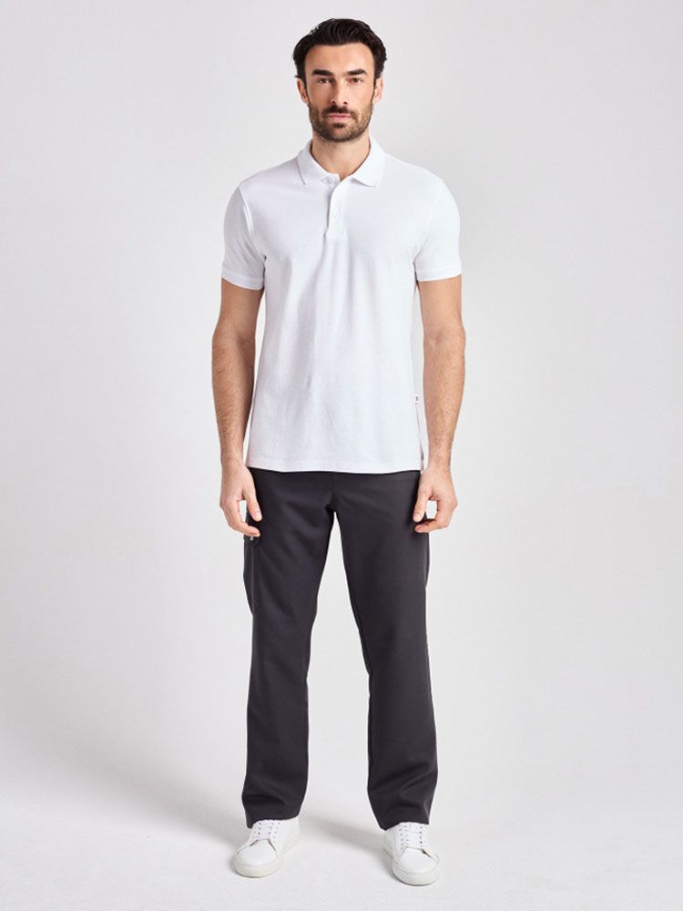 Weißes Poloshirt