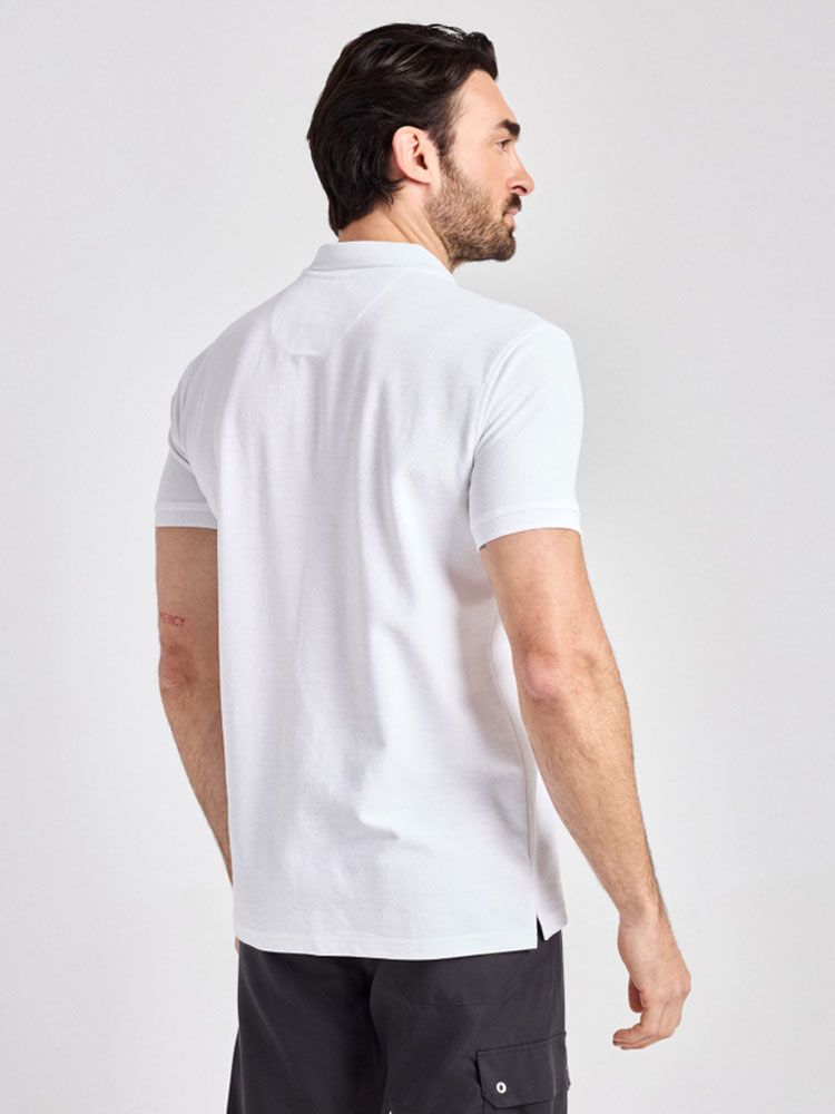 Weißes Poloshirt