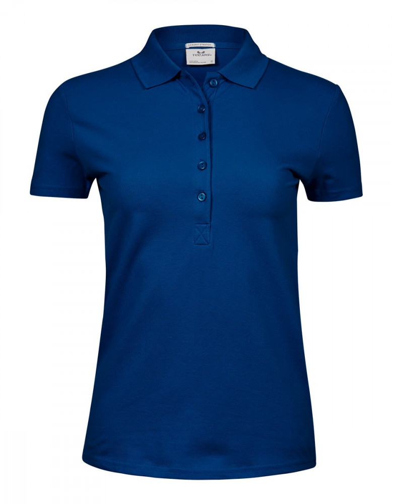 Stretch Poloshirt Damen Blau
