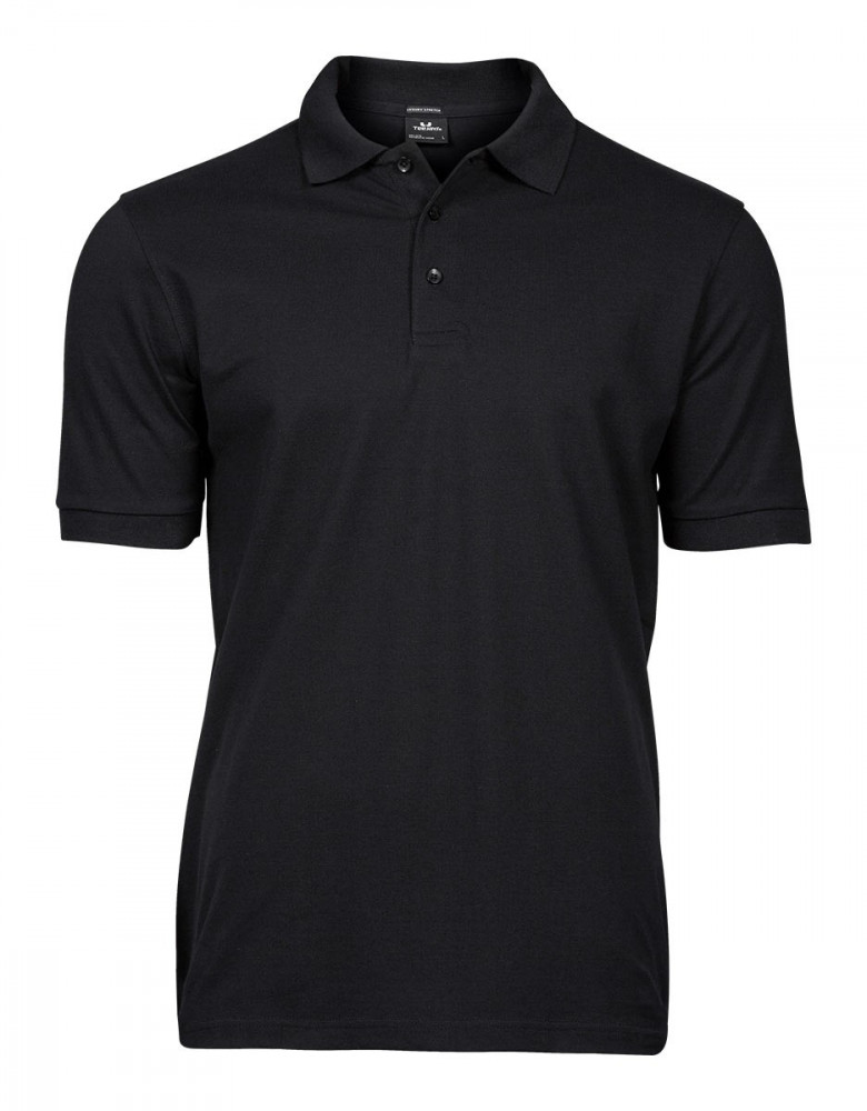Poloshirt Herren Stretch Schwarz