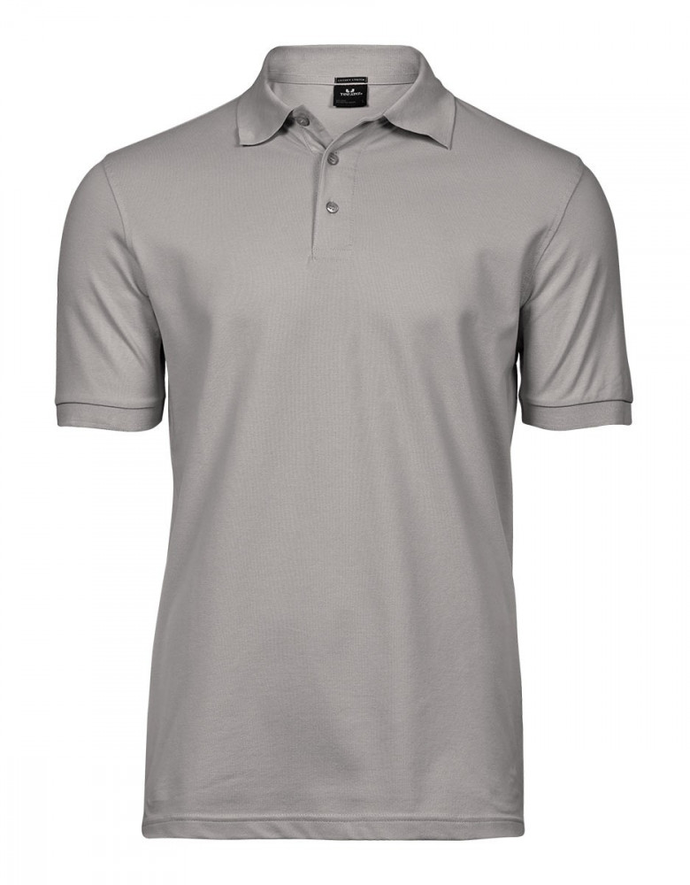 Poloshirt Herren Stretch Hellgrau