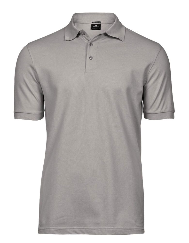 Poloshirt Herren Stretch Hellgrau