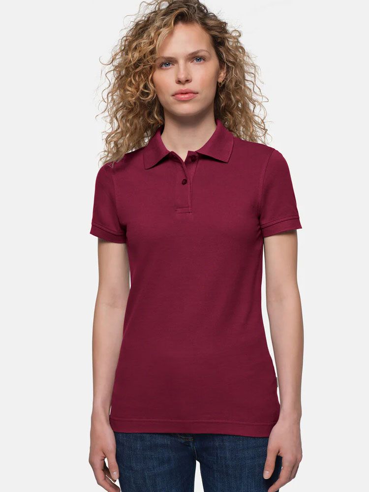 Damen Poloshirts von HAKRO Weinrot
