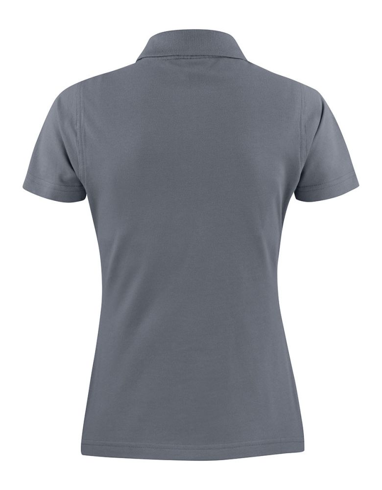 Damen Poloshirt in Grau mit taillierter Passform und klassischem Kragen – ideal für Beruf und Alltag