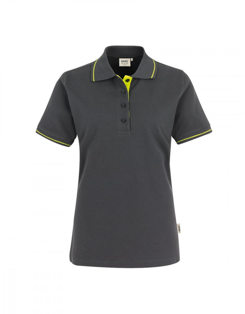 Damen Poloshirt in Grün Anthrazit