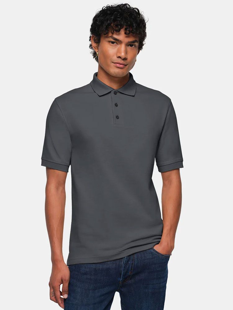 HAKRO Poloshirt Herren in Dunkelgrau