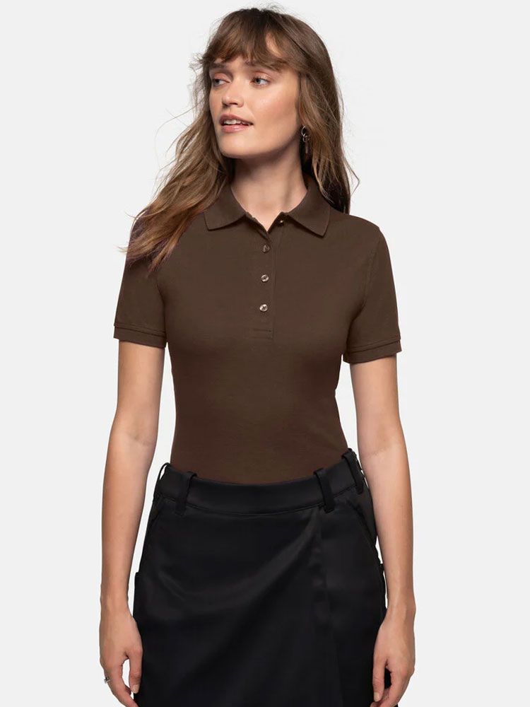 Polo Shirt Damen Braun
