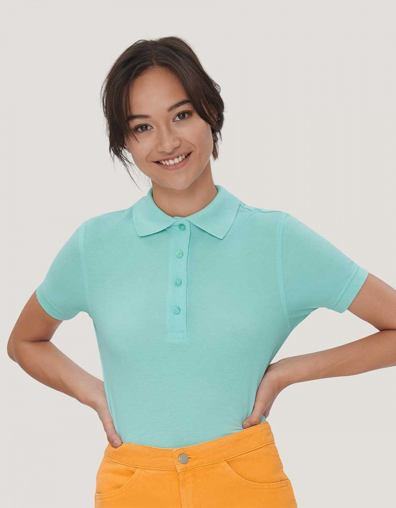 Polo Shirt Damen Mint-Grün