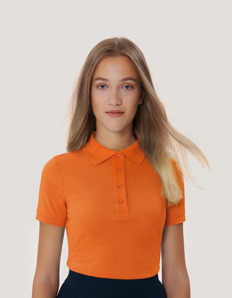Polo Shirt Damen Orange