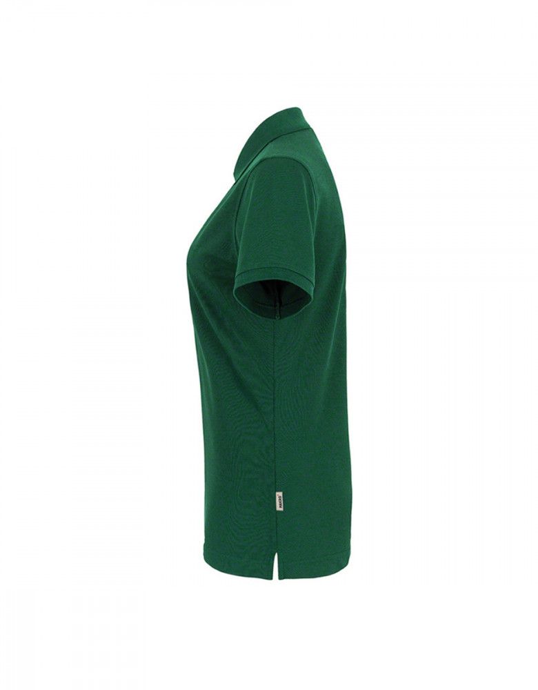 Poloshirt Damen in Tanne-Grün mit femininer Passform und 4-Knopf-Leiste – ideal für Pflege, Praxis oder Serviceberufe