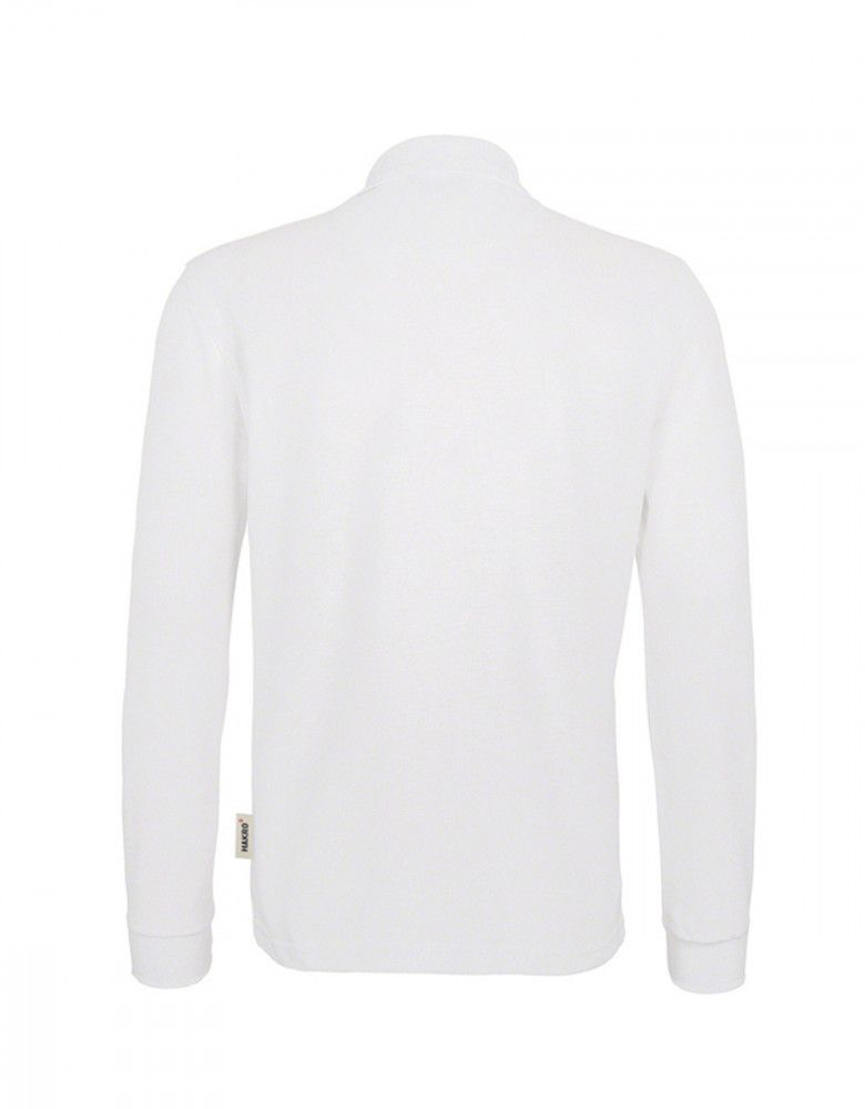 Langarm Poloshirt Herren Weiß