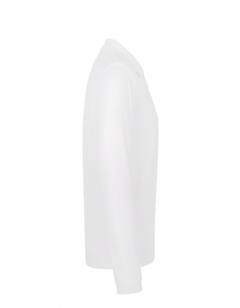 Langarm Poloshirt Herren Weiß