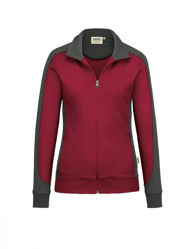 Damen Sweatjacke Weinrot
