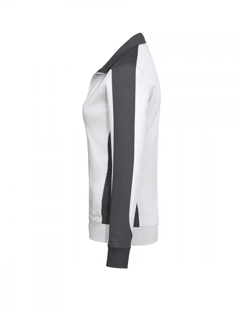 Arbeits Sweatjacke Weiß/Grau