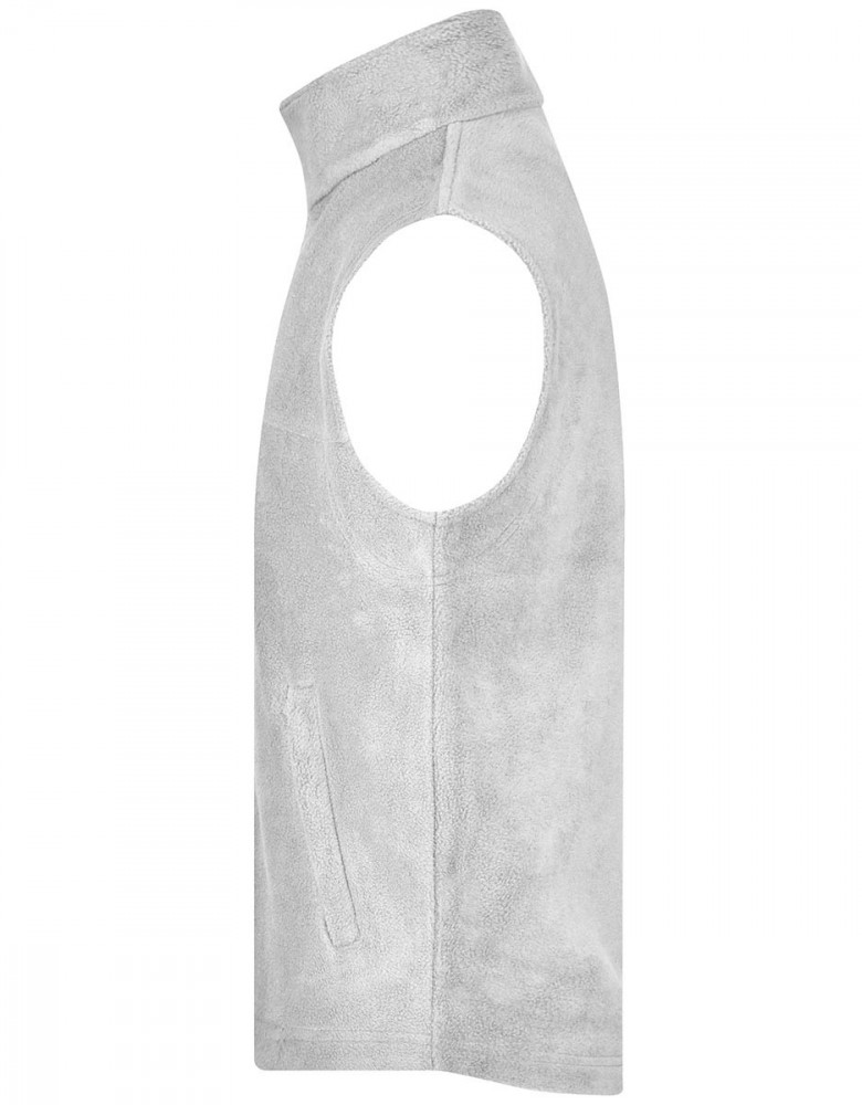 Weste Weiß Herren – warme und strapazierfähige Fleece-Weste mit Zip-Taschen