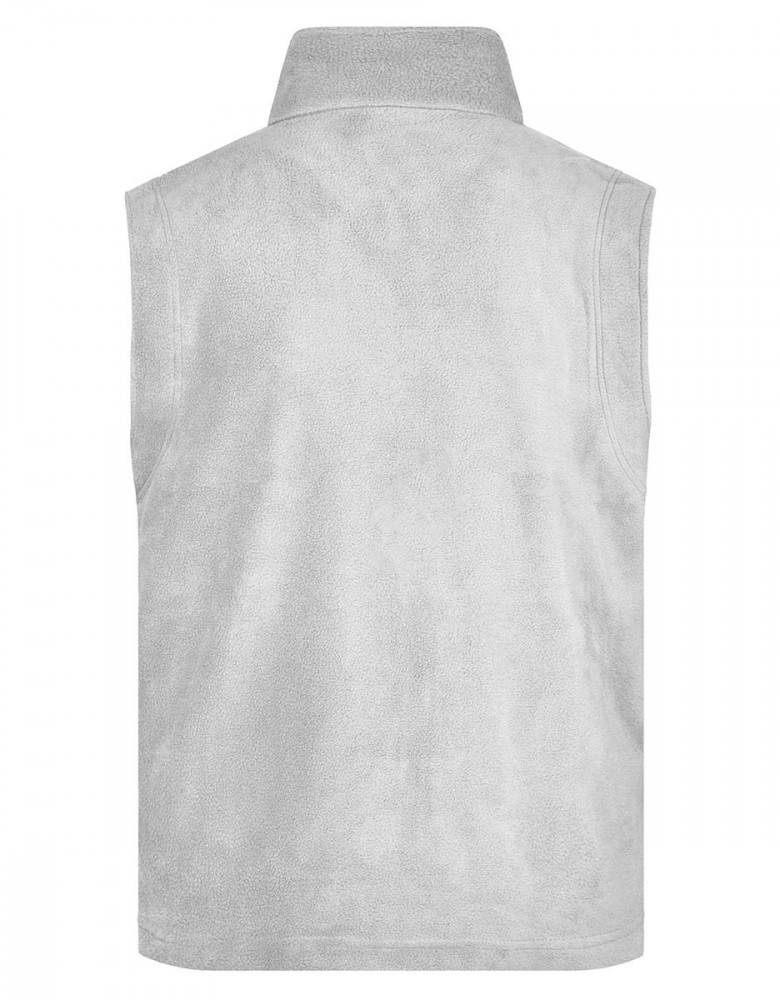 Weste Weiß Herren – warme und strapazierfähige Fleece-Weste mit Zip-Taschen
