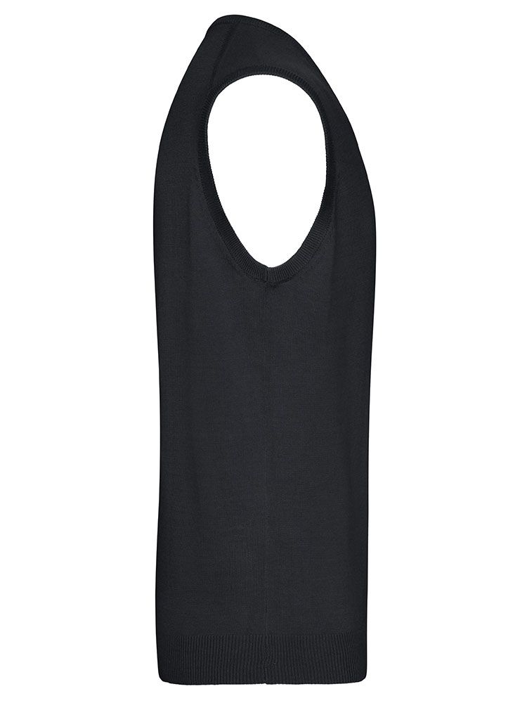 Pullunder Herren Schwarz – leicht taillierter Strick-Pullunder mit V-Ausschnitt, weiche Baumwolle, ideal für Business & Freizeit