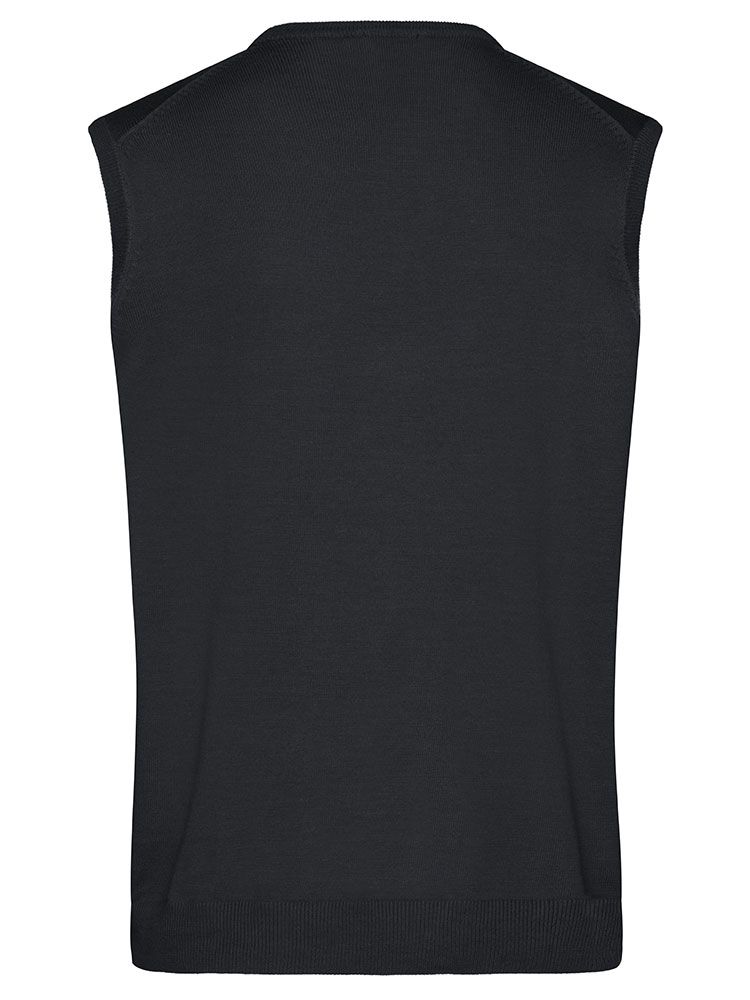 Pullunder Herren Schwarz – leicht taillierter Strick-Pullunder mit V-Ausschnitt, weiche Baumwolle, ideal für Business & Freizeit