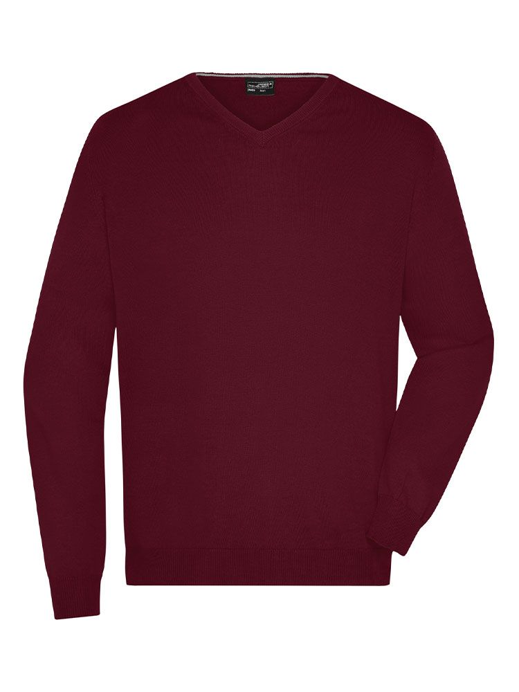Strickpullover Herren Weinrot