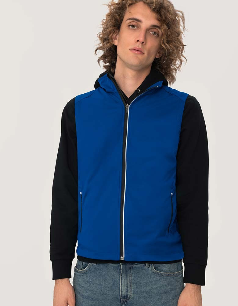 Herren Softshell Weste Blau