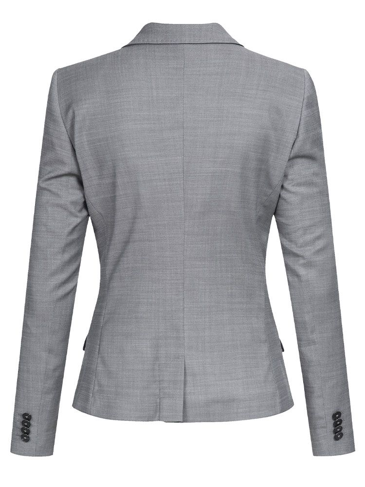 Damen Blazer Slim Fit Hellgrau