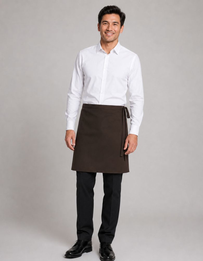Kurze Schürze in Chocolate Braun