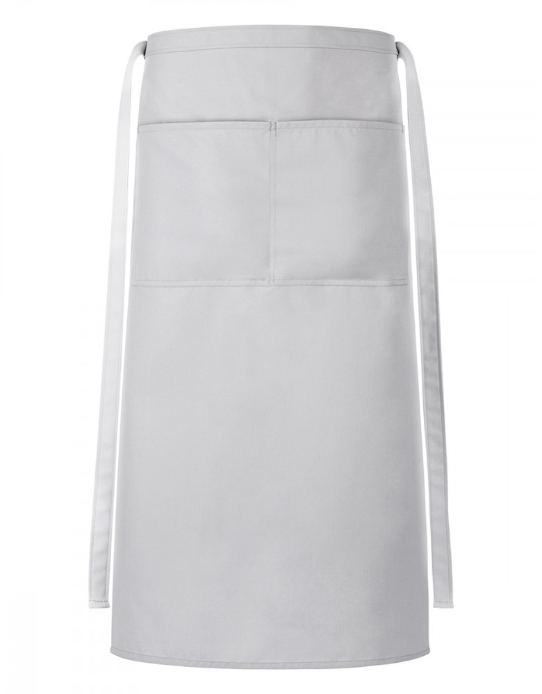 Hellgraue Bistro Schürze Taschen