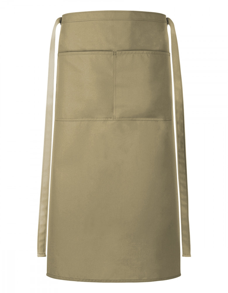 Hellbraune Bistro Schürze Taschen