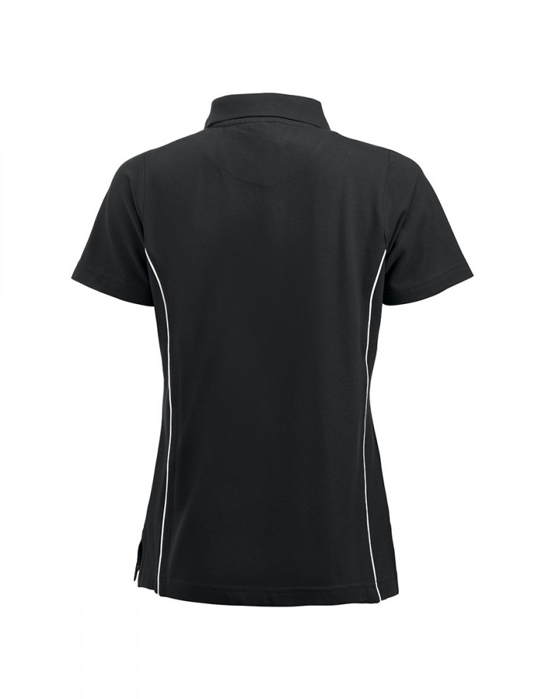 Damen Arbeits Poloshirt New Alpena in Schwarz, tailliert, für Beruf & Freizeit