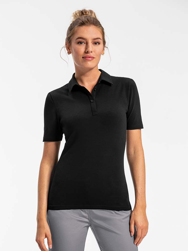 Black polo shirts womens clearance