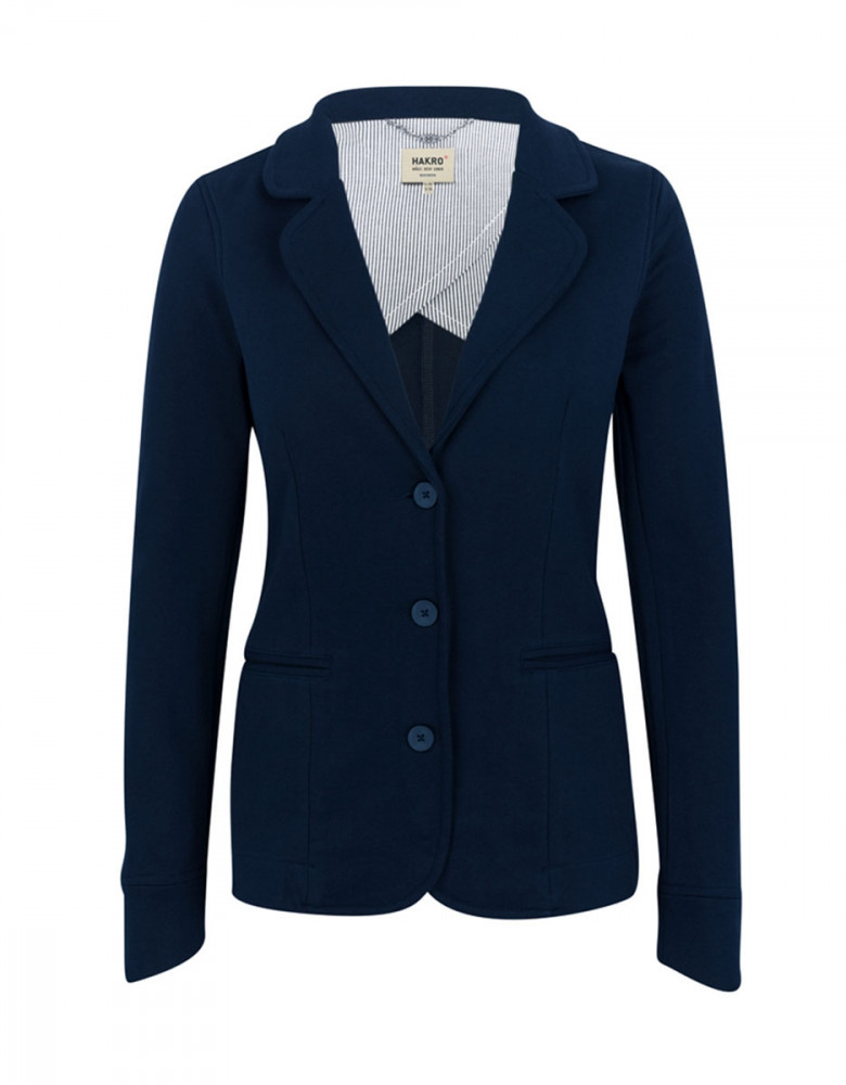Damen Sweat Blazer in Dunkelblau – eleganter Business-Look aus weichem French Terry für Büro und Freizeit