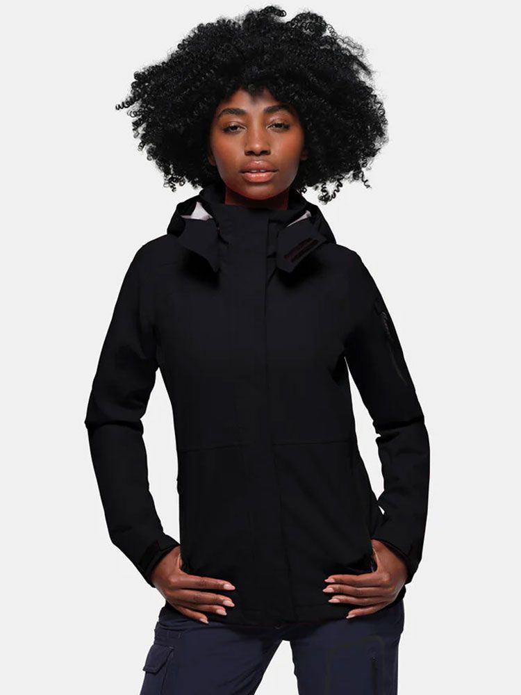 Kapuzenjacke Damen Schwarz