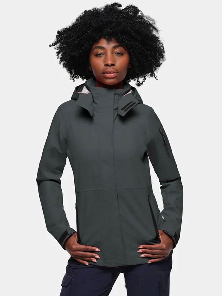 Kapuzenjacke Damen Anthrazit