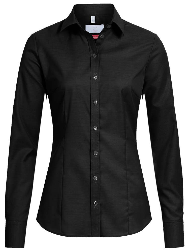Schwarze Damen Bluse Slim Fit
