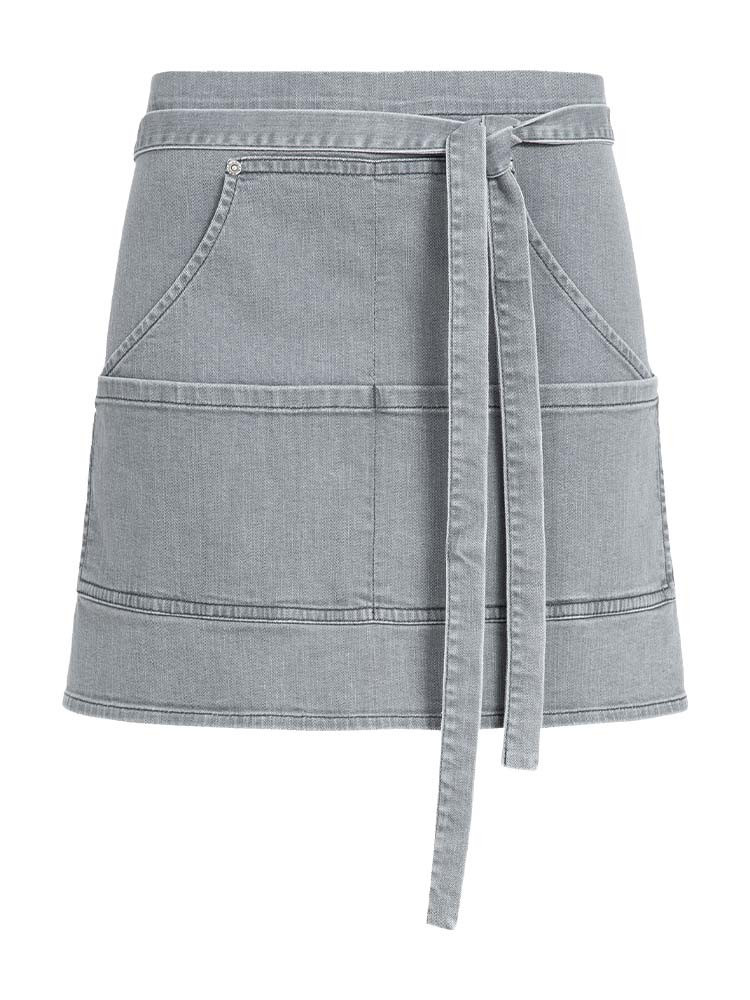 Kurze Jeans Schürze Grau