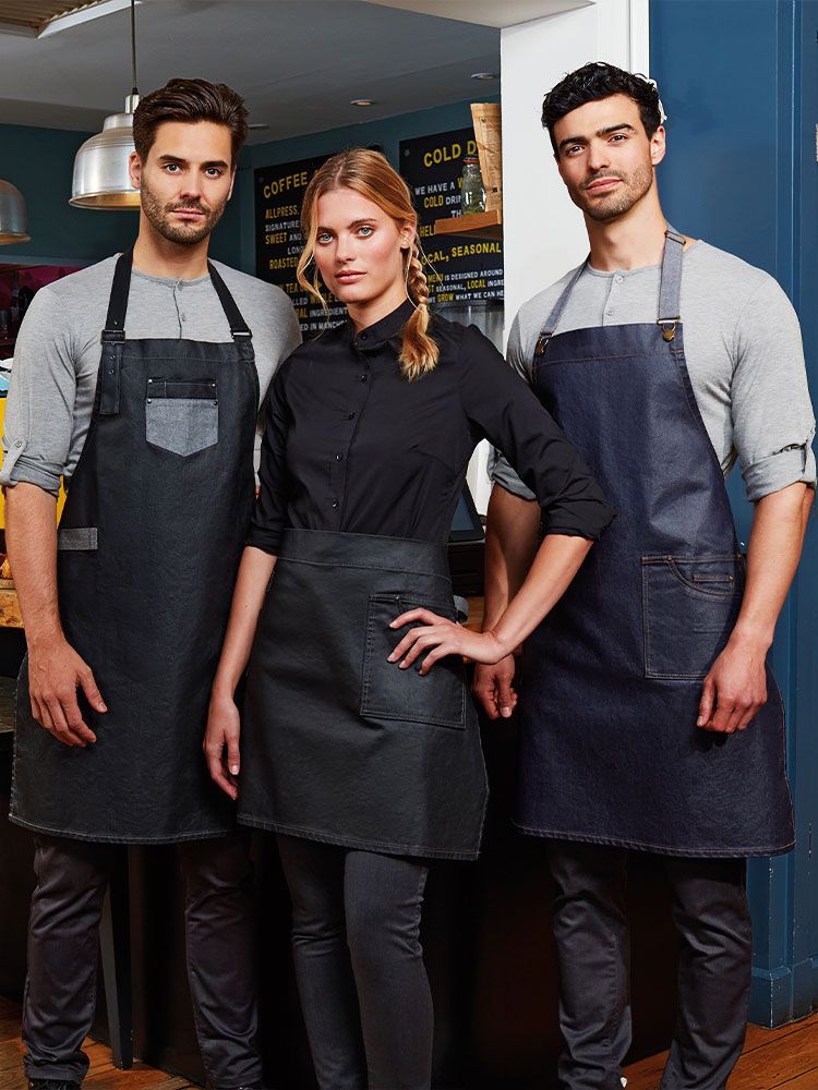 Kurze Vintage Bistroschürze