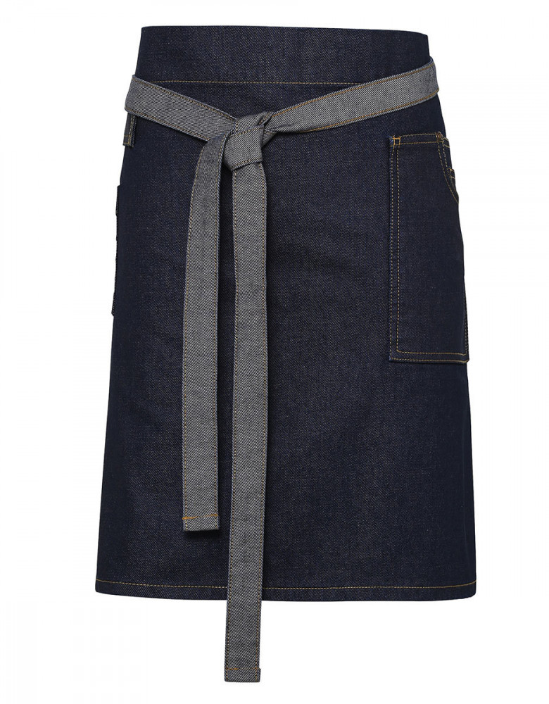 Kurze Vintage Bistroschürze Jeans Look