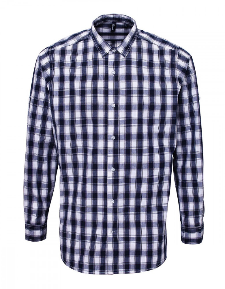 Herren Karohemd schwarz weiß