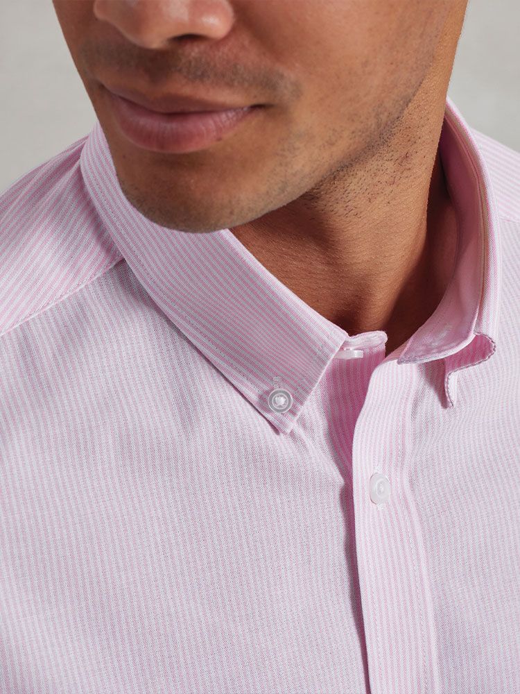 Hemd pink-weiß gestreift