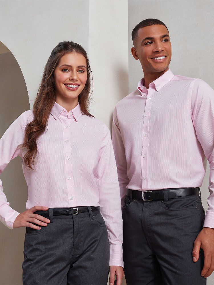 Hemd pink-weiß gestreift