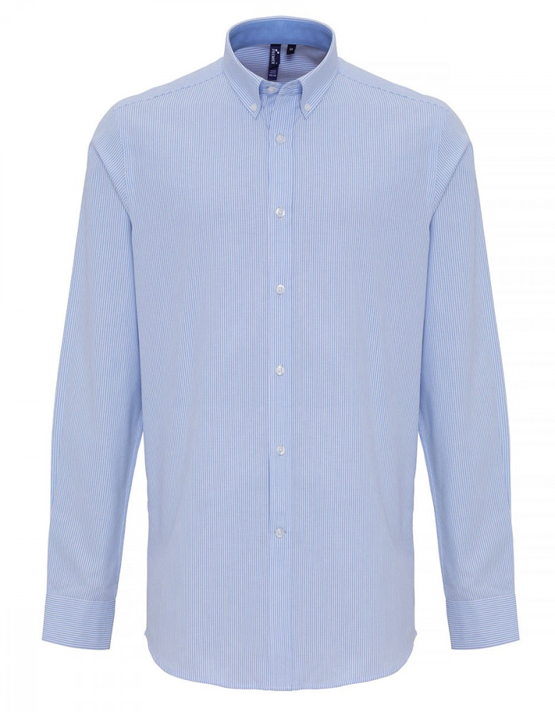 Hemd hellblau-weiß gestreift