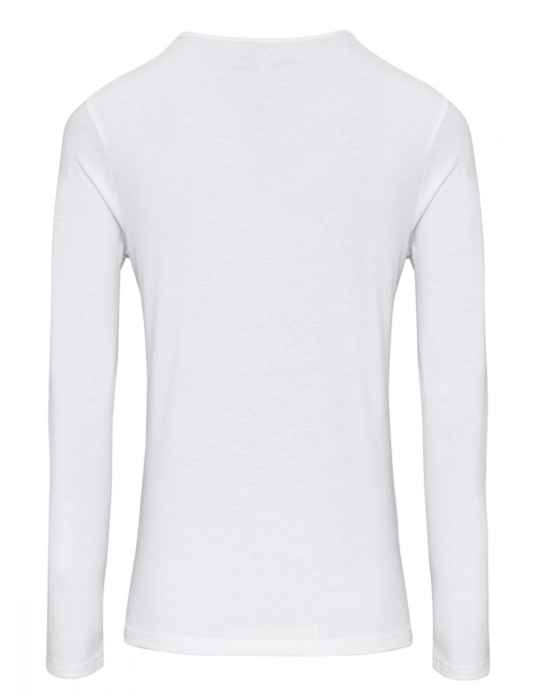 Langarmshirt Damen Weiß