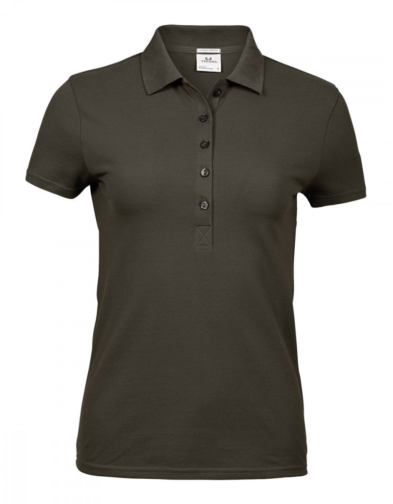 Polo Shirt Damen Olivgrün