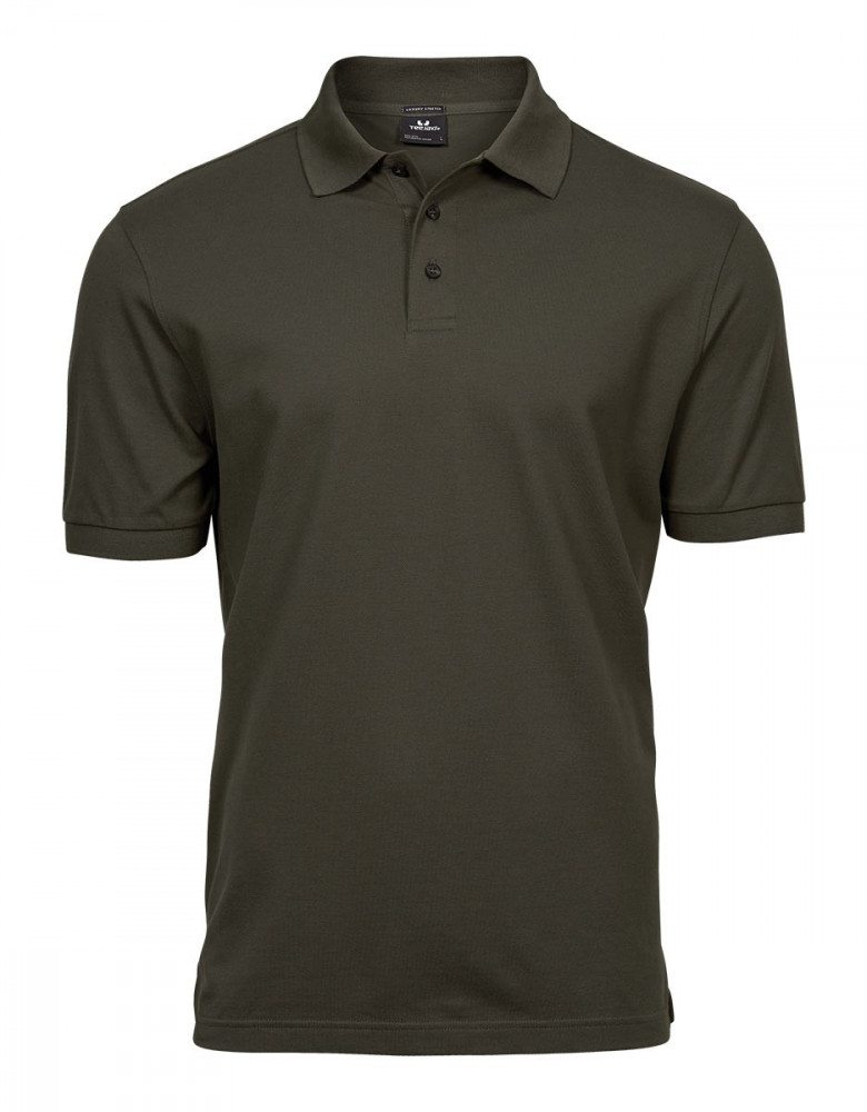 Poloshirt Herren Stretch Olivgrün