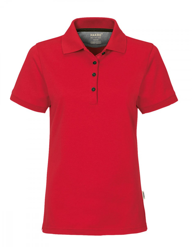 Rotes Polo Shirt Damen – atmungsaktiv, tailliert, funktional für Arbeit & Freizeit
