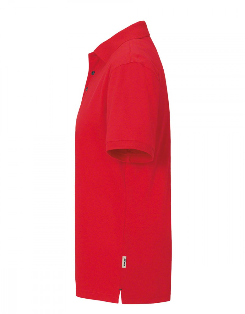 Rotes Poloshirt für Herren mit 4-Knopfleiste, atmungsaktiver Mesh-Innenseite und pflegeleichtem Cotton-Tec-Gewebe