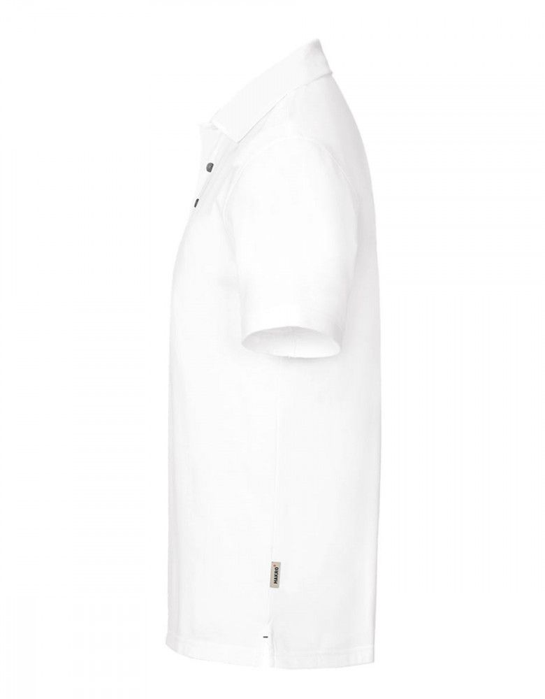 Herren Poloshirt Weiß mit Kontrastknöpfen und glatter Oberfläche – modern, funktional und pflegeleicht