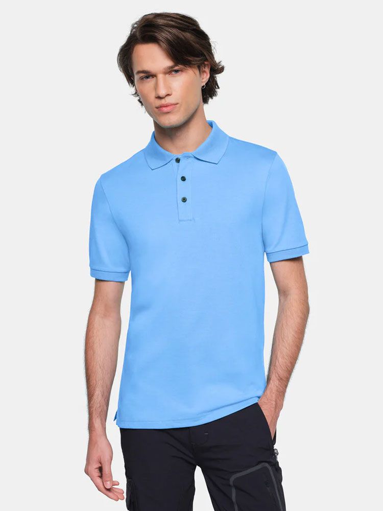 Hellblaues Poloshirt Herren